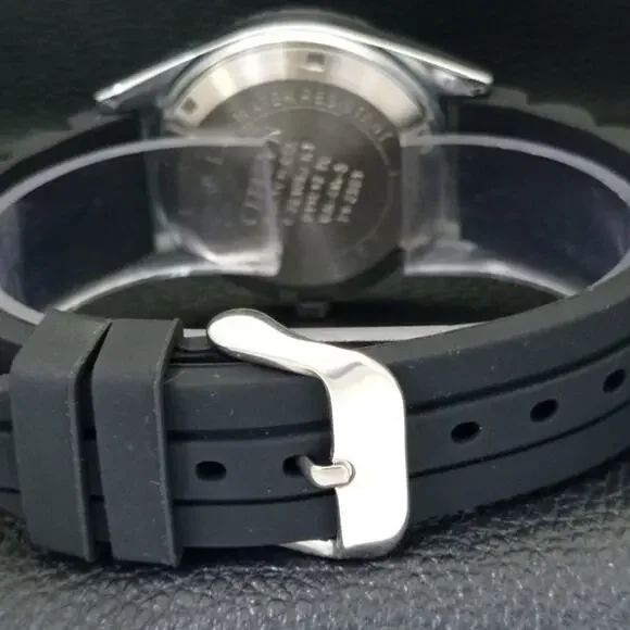 Vintage 1987 Disney Citizen Automatic Mens Silver Watch W/daydate & Yellow accen - Picture 2 of 9